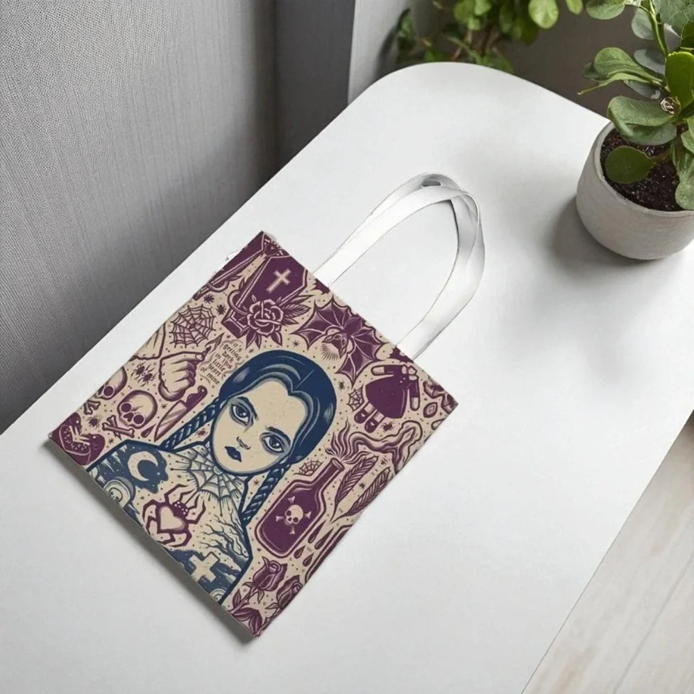 Wednesday Addams Graphic Tote Bag Double Sided 15